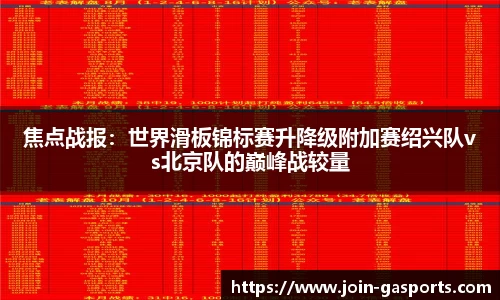 焦点战报：世界滑板锦标赛升降级附加赛绍兴队vs北京队的巅峰战较量